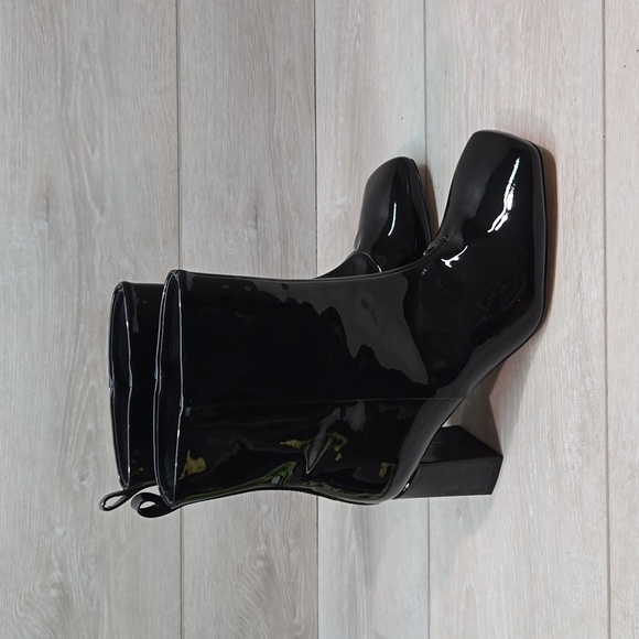 Good American Womens "Like New"Ankle Square Toe Heels Boots shoes sz 7 - Picture 1 of 13